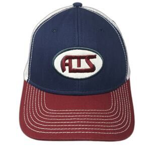 Ouray ATS Pipeline Construction Trucker Hat Blue Red White One Size Mesh Back